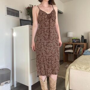 Leopard Print Midi Dress